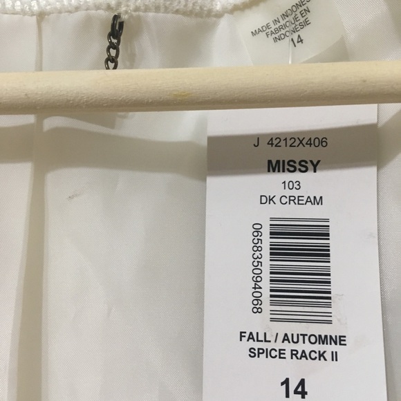 NWT - TanJay Cream Zip Jacket Lightweight SZ 14 - Picture 4 of 8